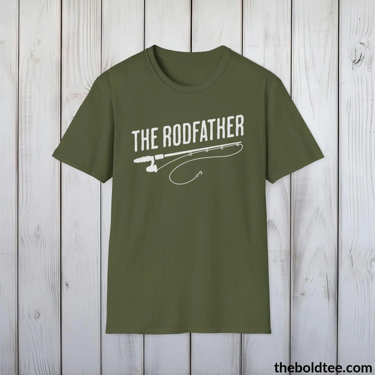 Epic "The Rodfather" Fishing T-Shirt - Fishing Gift For Fishermen - Premium Fishing Graphic Tee - Sport Fishing T-Shirt - 9 Colors Available