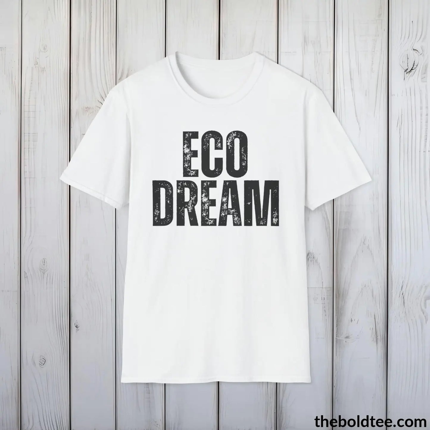 ECO DREAM Tee - Casual, Sustainable & Soft Cotton Crewneck Unisex T-Shirt - 9 Bold Colors