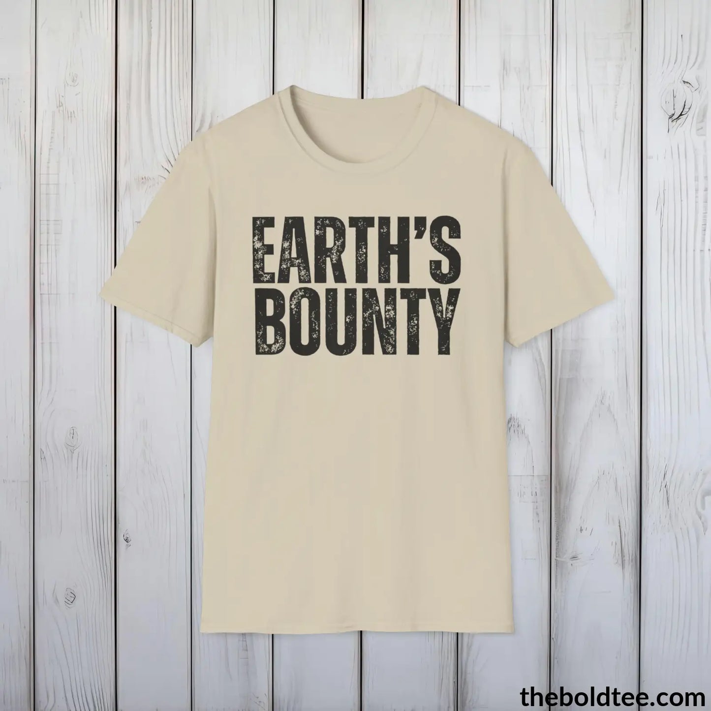 EARTH'S BOUNTY Gardening Tee - Soft & Strong Cotton Crewneck Unisex T-Shirt - 8 Trendy Colors