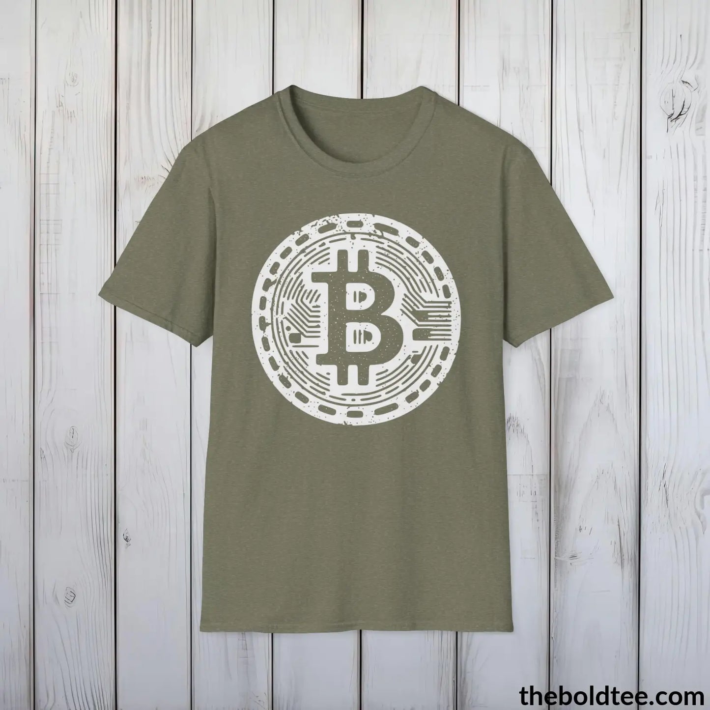 Bitcoin Cryptocurrency Tee - Premium Cotton Crewneck Unisex T-Shirt - 9 Bold Colors