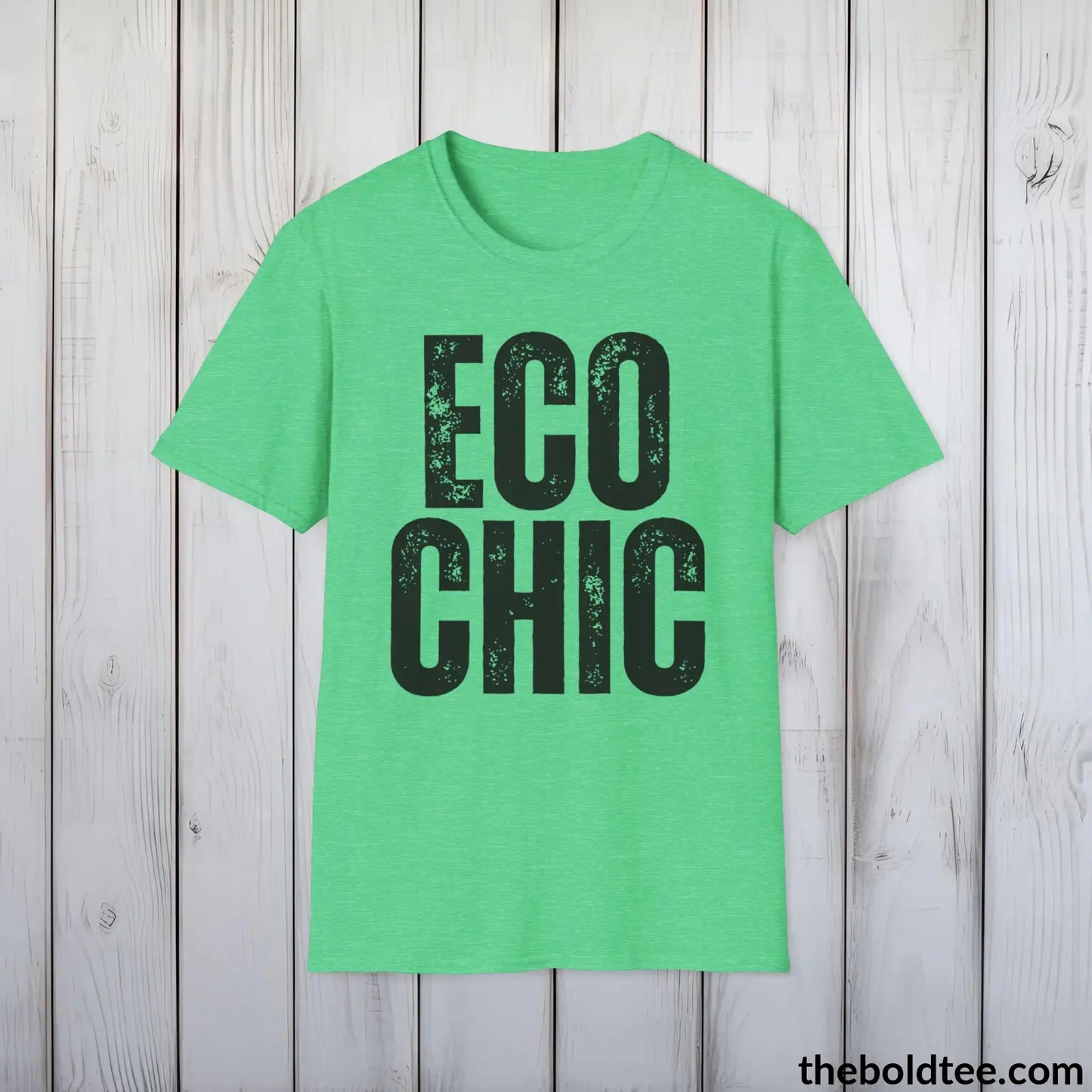 ECO CHIC Tee - Casual, Sustainable & Soft Cotton Crewneck Unisex T-Shirt - 9 Bold Colors