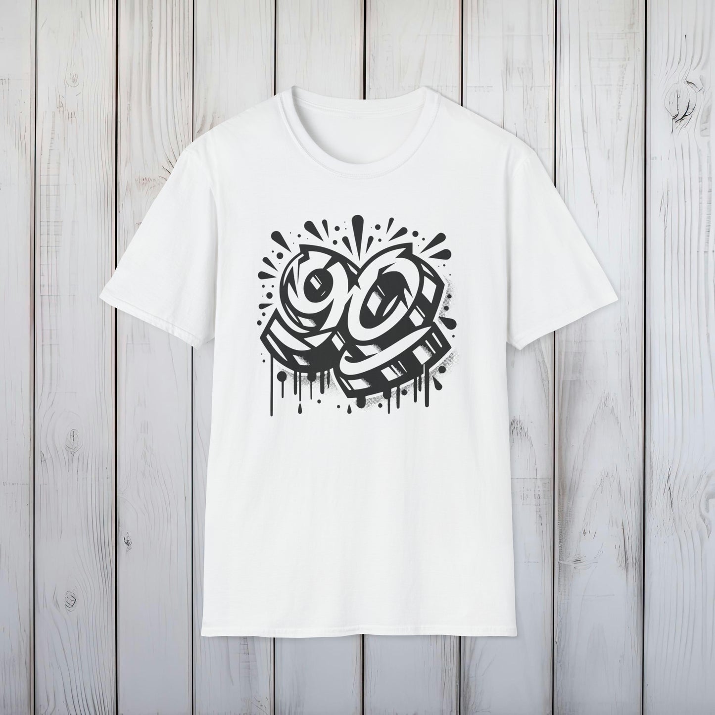 Cool 90s Grafitti Tee - Premium Soft Cotton Crewneck Unisex T-Shirt - 8 Trendy Colors