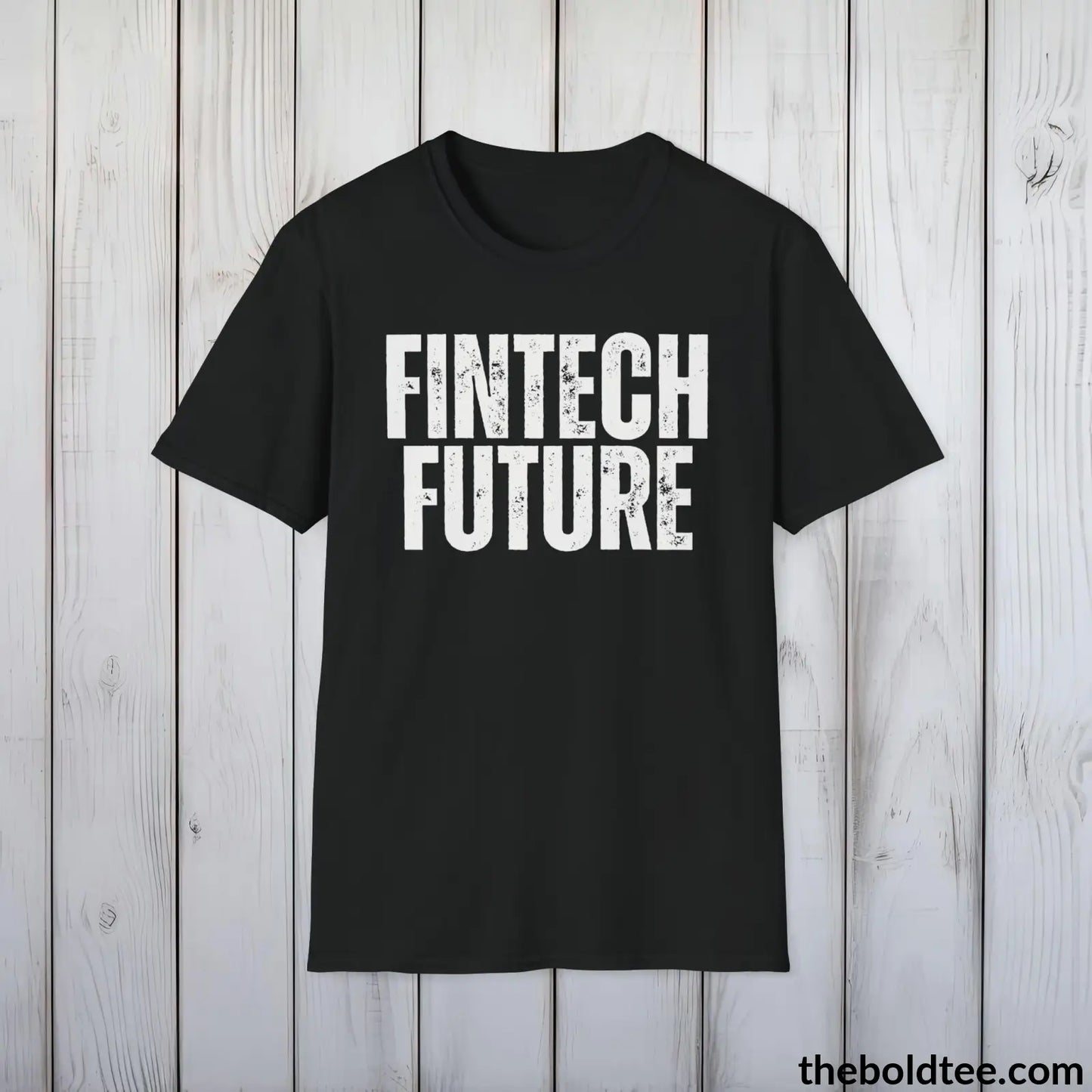 FINTECH FUTURE Cryptocurrency Tee - Premium Cotton Crewneck Unisex T-Shirt - 9 Bold Colors