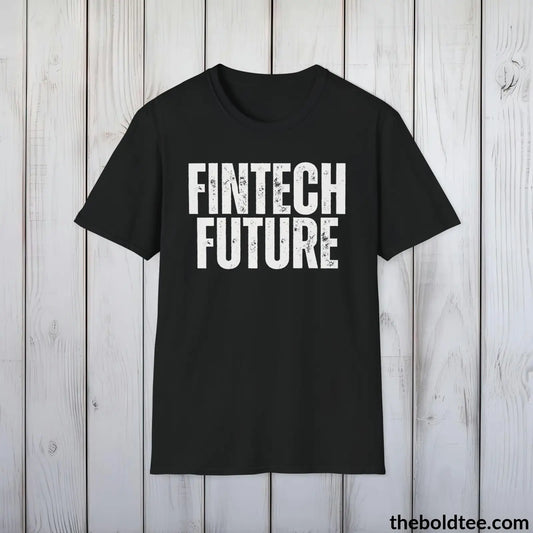 FINTECH FUTURE Cryptocurrency Tee - Premium Cotton Crewneck Unisex T-Shirt - 9 Bold Colors