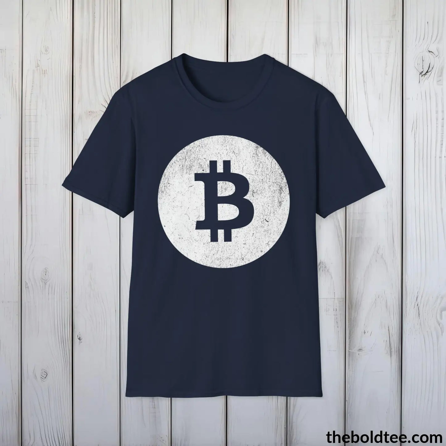 Bitcoin Cryptocurrency Tee - Sustainable & Soft Cotton Crewneck Unisex T-Shirt - 9 Bold Colors