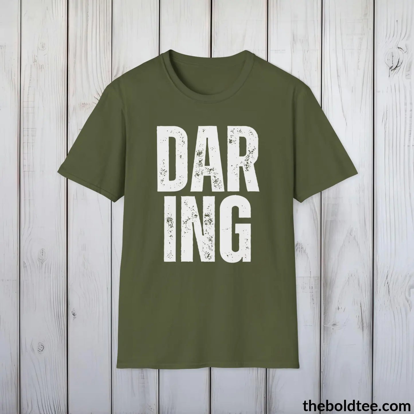 DARING Tee - Casual, Sustainable & Soft Cotton Crewneck Unisex T-Shirt - 9 Bold Colors