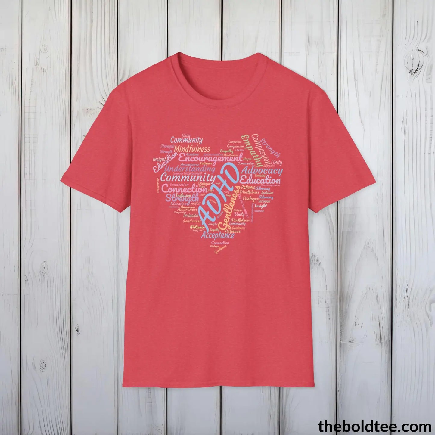 ADHD Awareness & Support T-Shirt - Acceptance and Understanding Unisex Tee - Mindful ADHD Community Support Tee Gift - 8 Trendy Colors