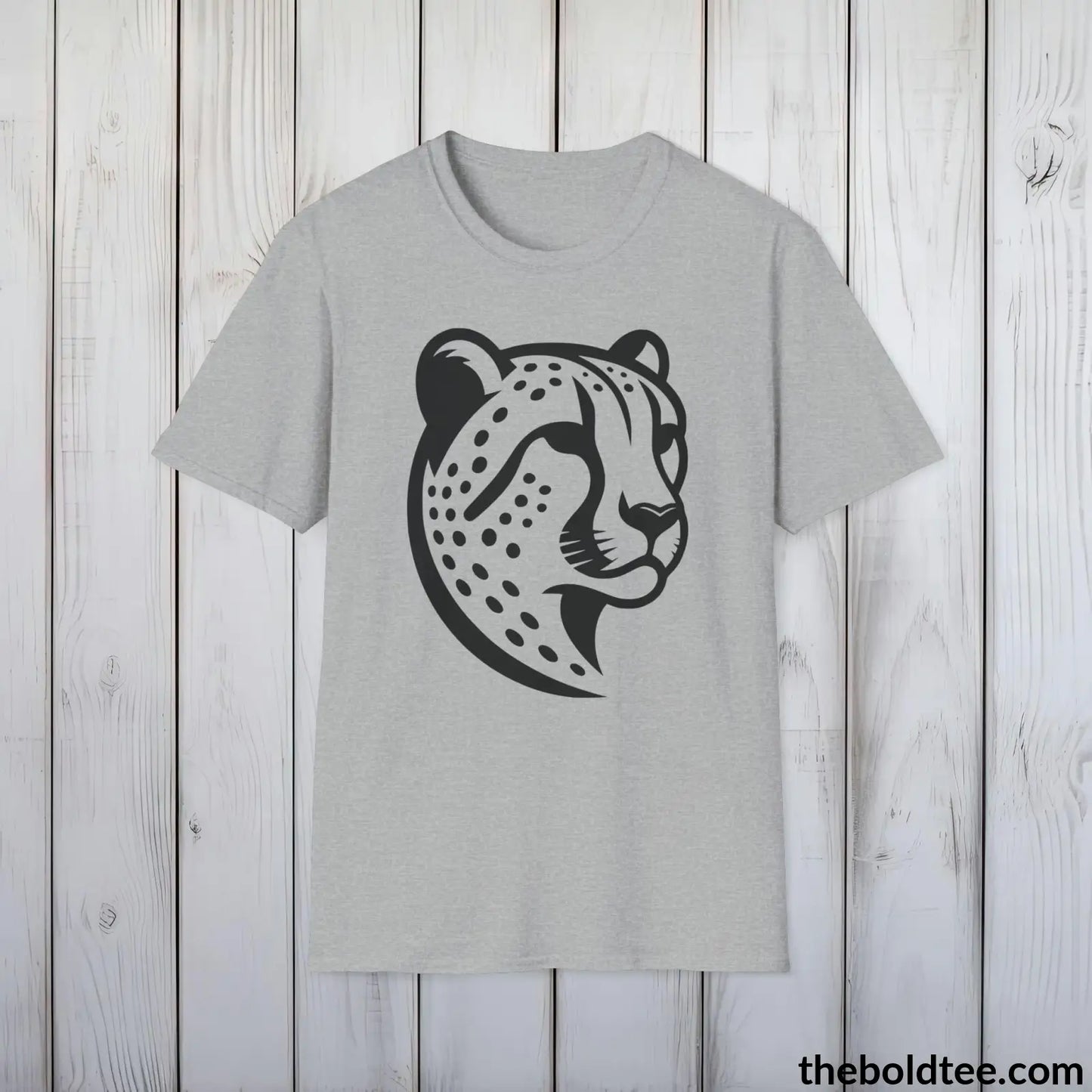 Cheetah Tee - Casual, Sustainable & Soft Cotton Crewneck Unisex T-Shirt - 9 Bold Colors