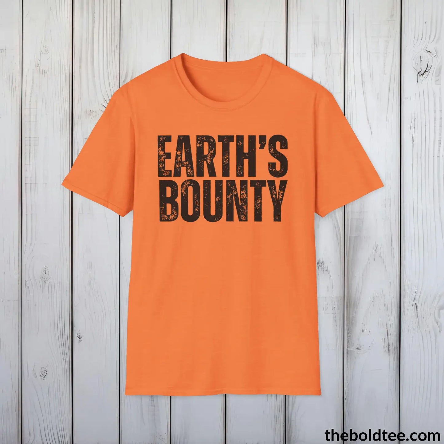 EARTH'S BOUNTY Gardening Tee - Soft & Strong Cotton Crewneck Unisex T-Shirt - 8 Trendy Colors