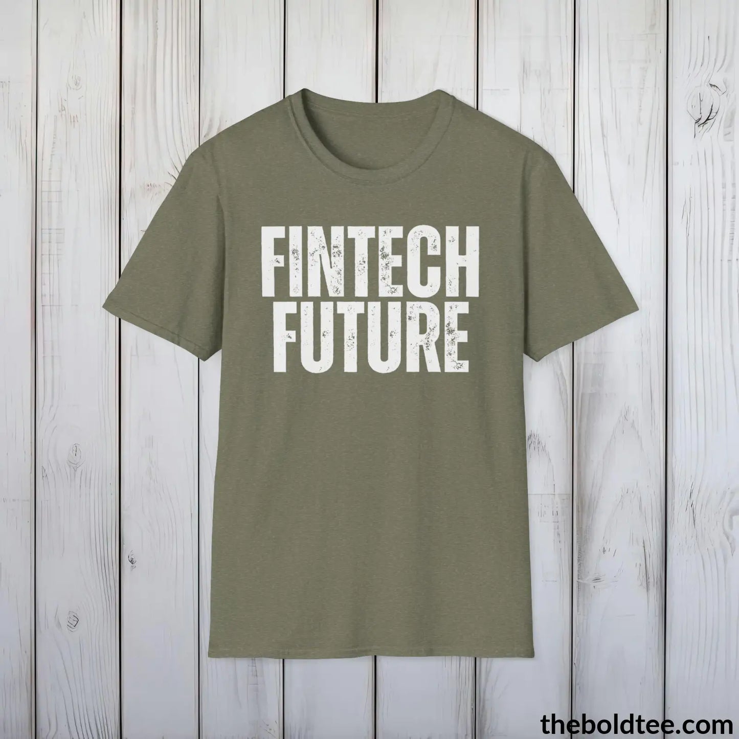 FINTECH FUTURE Cryptocurrency Tee - Premium Cotton Crewneck Unisex T-Shirt - 9 Bold Colors