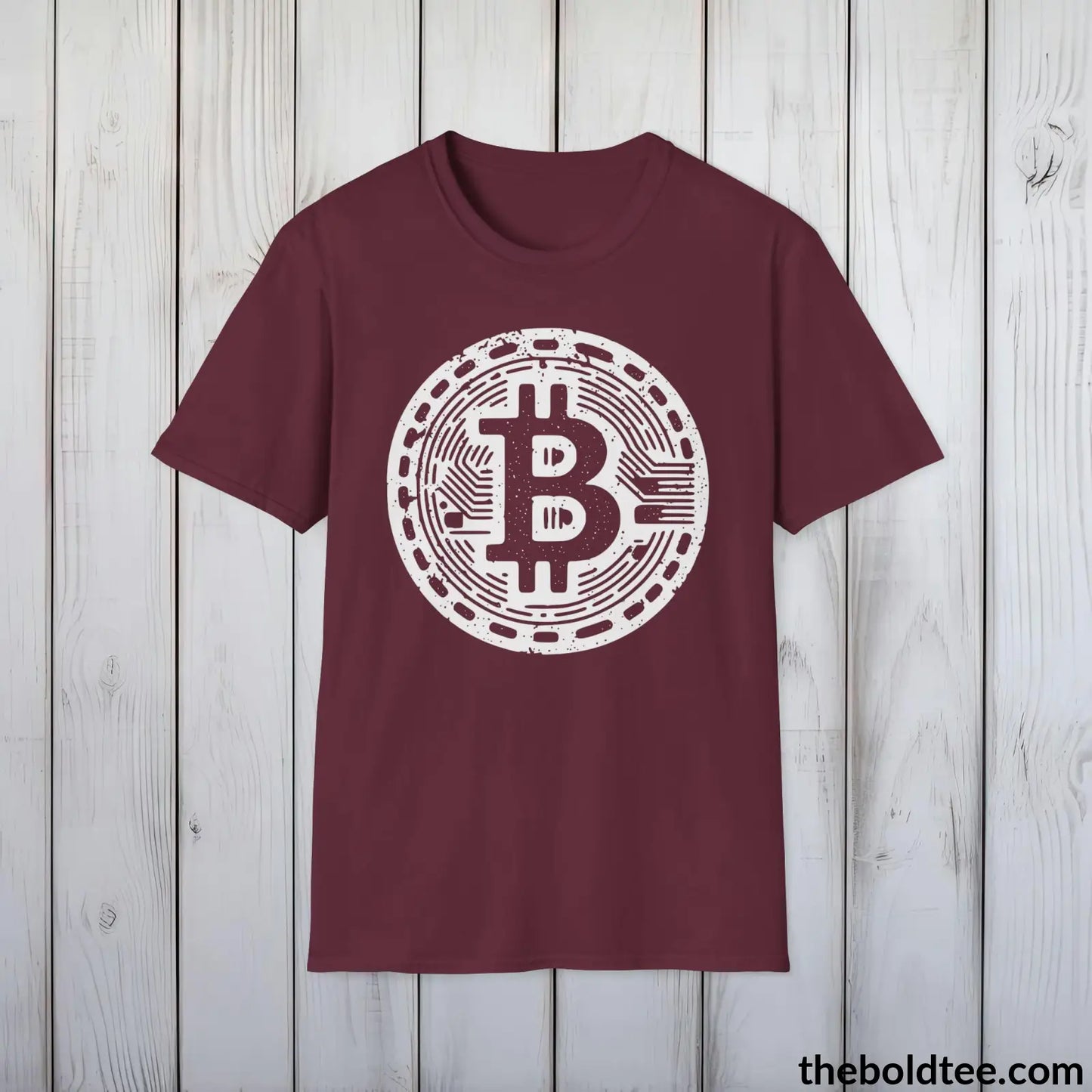 Bitcoin Cryptocurrency Tee - Premium Cotton Crewneck Unisex T-Shirt - 9 Bold Colors