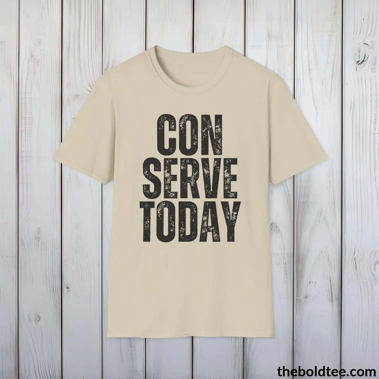 CONSERVE TODAY Tee - Casual, Sustainable & Soft Cotton Crewneck Unisex T-Shirt - 9 Bold Colors