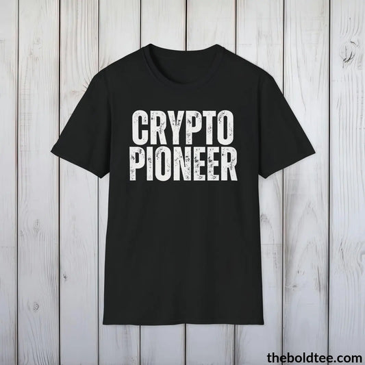 CRYPTO PIONEER Cryptocurrency Tee - Sustainable & Soft Cotton Crewneck Unisex T-Shirt - 9 Bold Colors