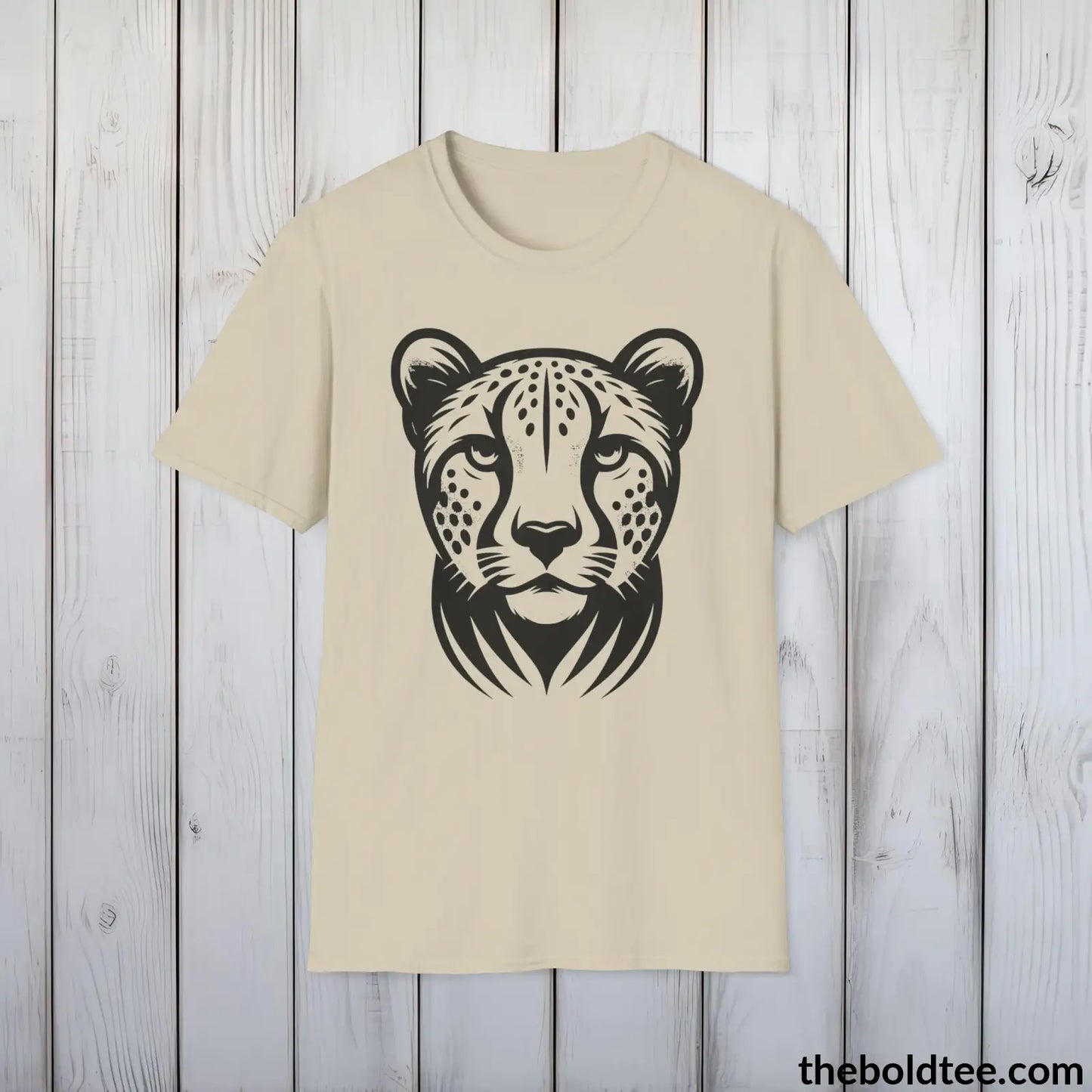 Cheetah Tee - Casual, Sustainable & Soft Cotton Crewneck Unisex T-Shirt - 9 Bold Colors