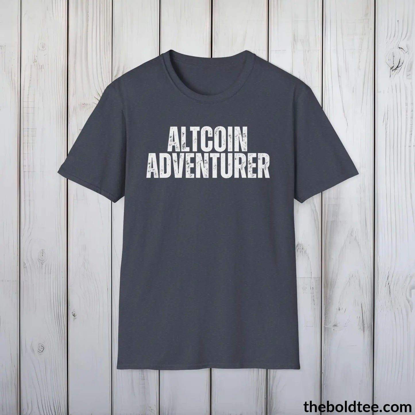 ALTCOIN ADVENTURER Cryptocurrency Tee - Cotton Crewneck Unisex T-Shirt - 9 Bold Colors