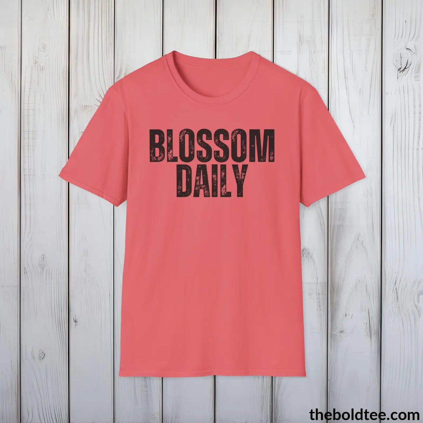 BLOSSOM DAILY Gardening Tee - Soft & Strong Cotton Crewneck Unisex T-Shirt - 8 Trendy Colors