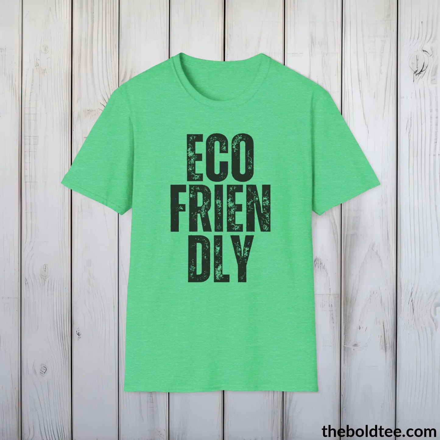 ECO FRIENDLY Tee - Casual, Sustainable & Soft Cotton Crewneck Unisex T-Shirt - 9 Bold Colors