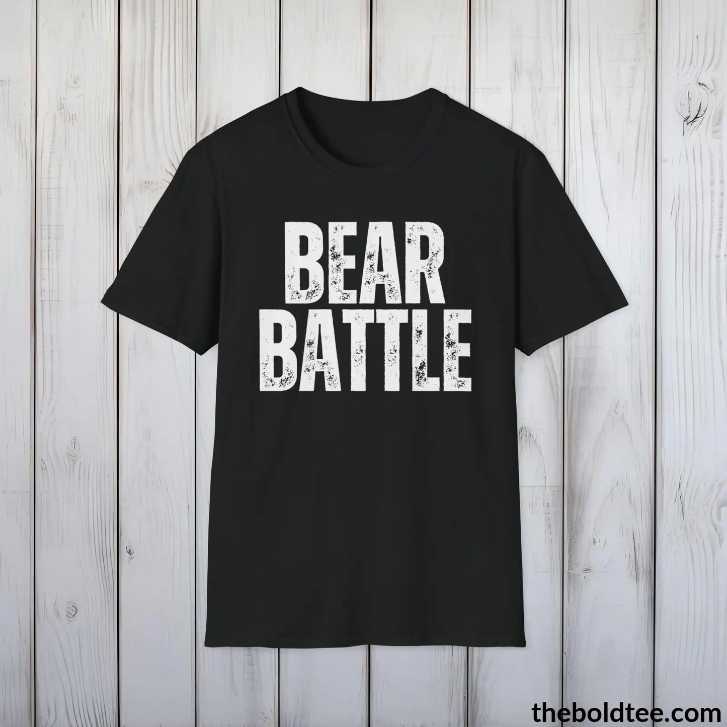 BEAR BATTLE Cryptocurrency Tee - Sustainable & Soft Cotton Crewneck Unisex T-Shirt - 9 Bold Colors