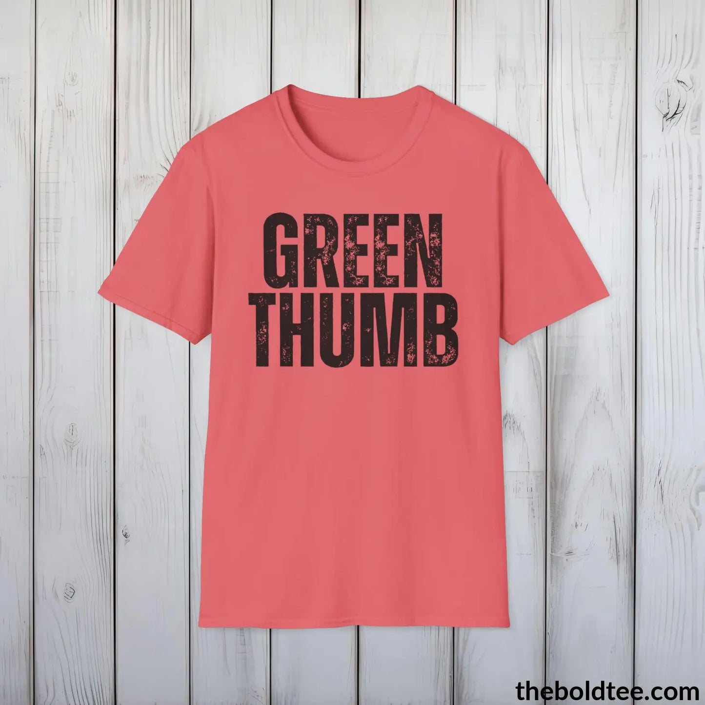 GREEN THUMB Gardening Tee - Soft & Strong Cotton Crewneck Unisex T-Shirt - 8 Trendy Colors