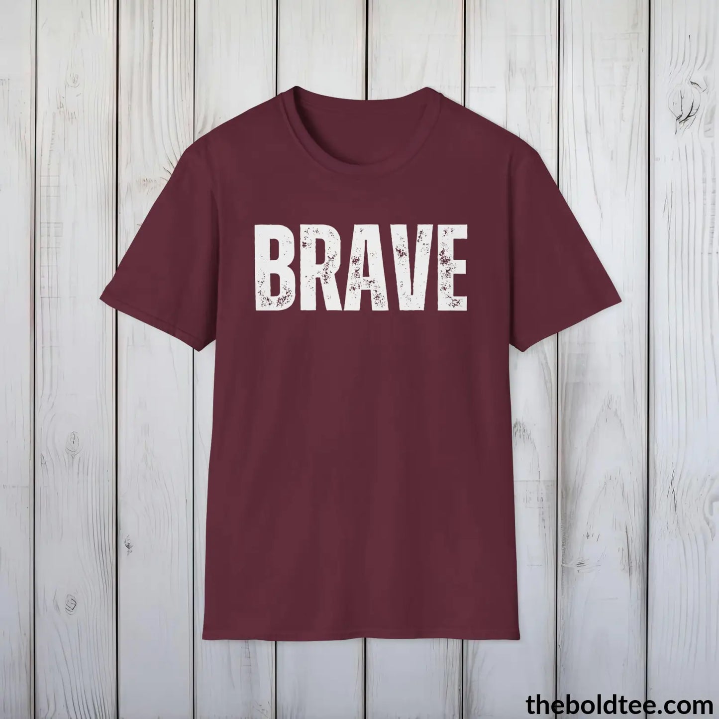 BRAVE Tee - Casual, Sustainable & Soft Cotton Crewneck Unisex T-Shirt - 9 Bold Colors