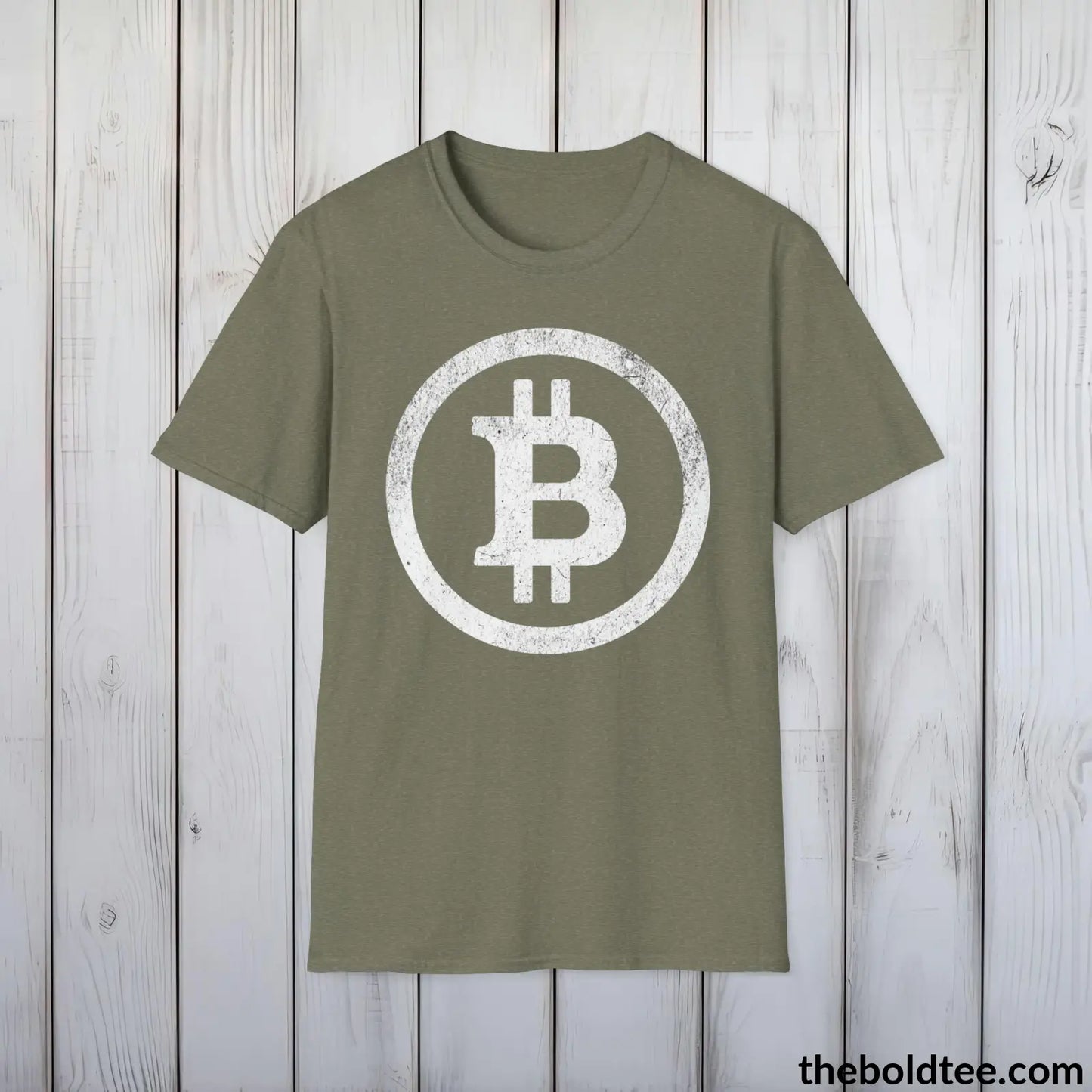 Bitcoin Cryptocurrency Tee - Sustainable & Soft Cotton Crewneck Unisex T-Shirt - 9 Bold Colors