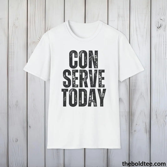 CONSERVE TODAY Tee - Casual, Sustainable & Soft Cotton Crewneck Unisex T-Shirt - 9 Bold Colors