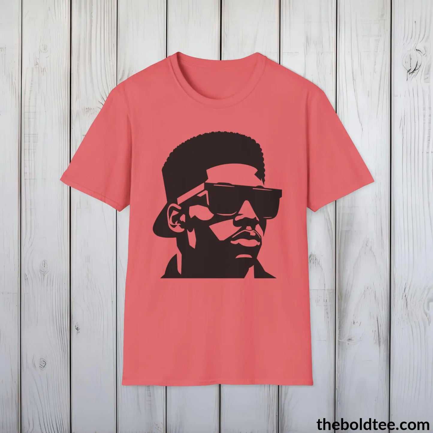 Cool 80s Hip Hop Swagger Tee - Premium Soft Cotton Crewneck Unisex T-Shirt - 8 Trendy Colors