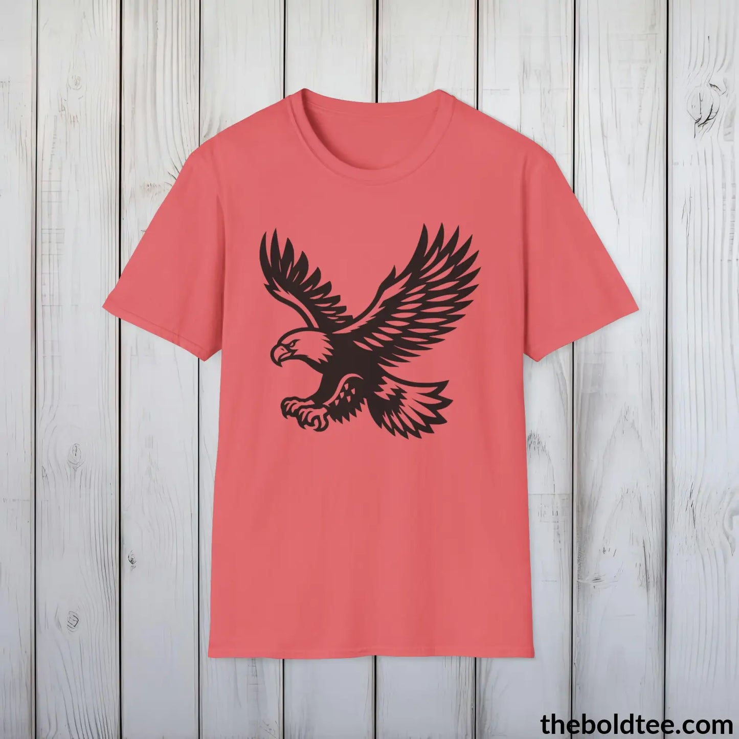 Eagle Tee - Casual, Sustainable & Soft Cotton Crewneck Unisex T-Shirt - 9 Bold Colors