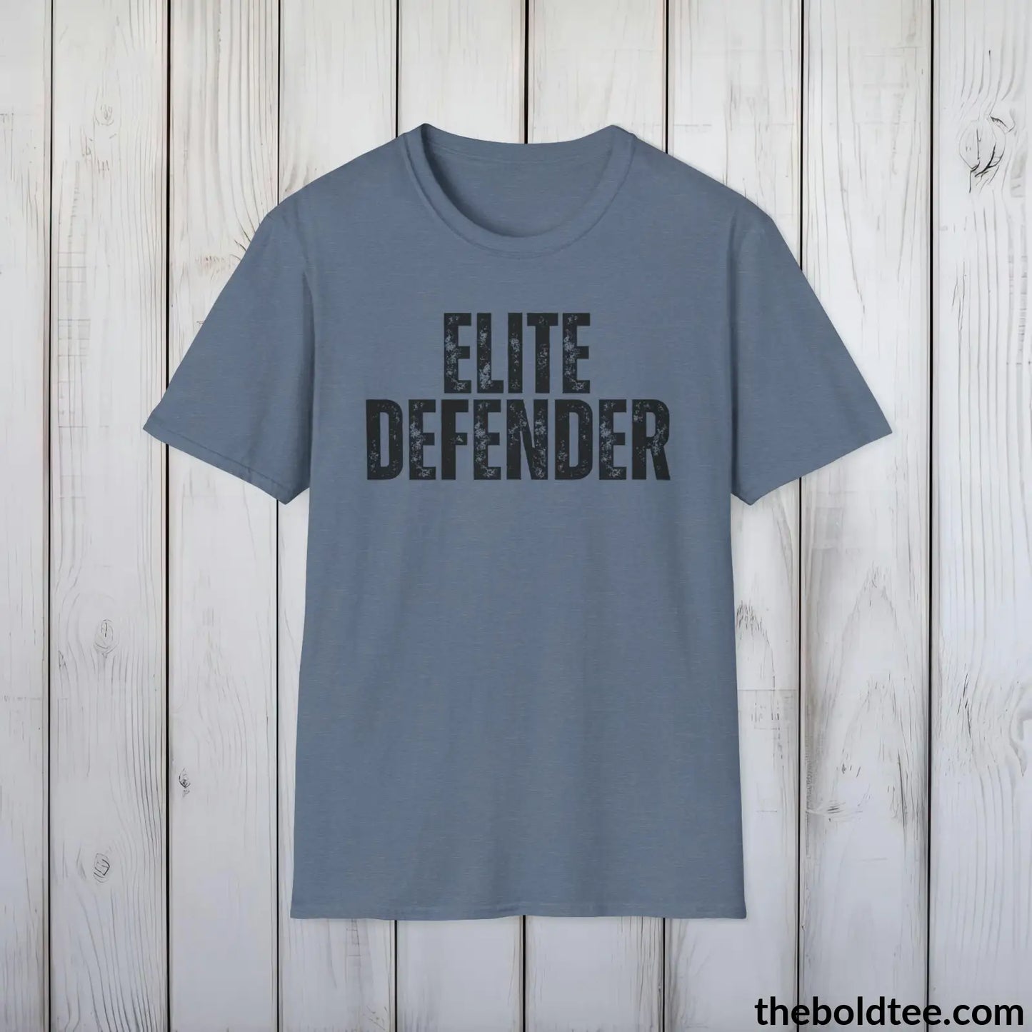 ELITE DEFENDER Military Tee - Strong & Versatile Cotton Crewneck T-Shirt - 9 Bold Colors