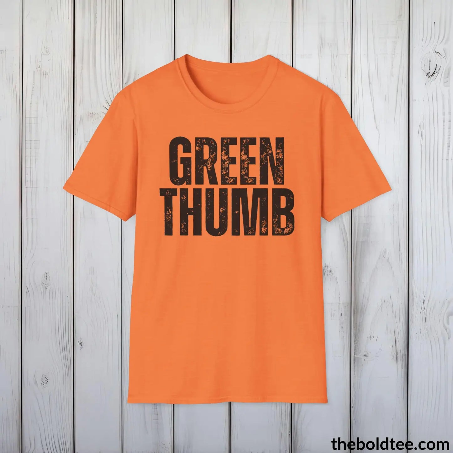 GREEN THUMB Gardening Tee - Soft & Strong Cotton Crewneck Unisex T-Shirt - 8 Trendy Colors