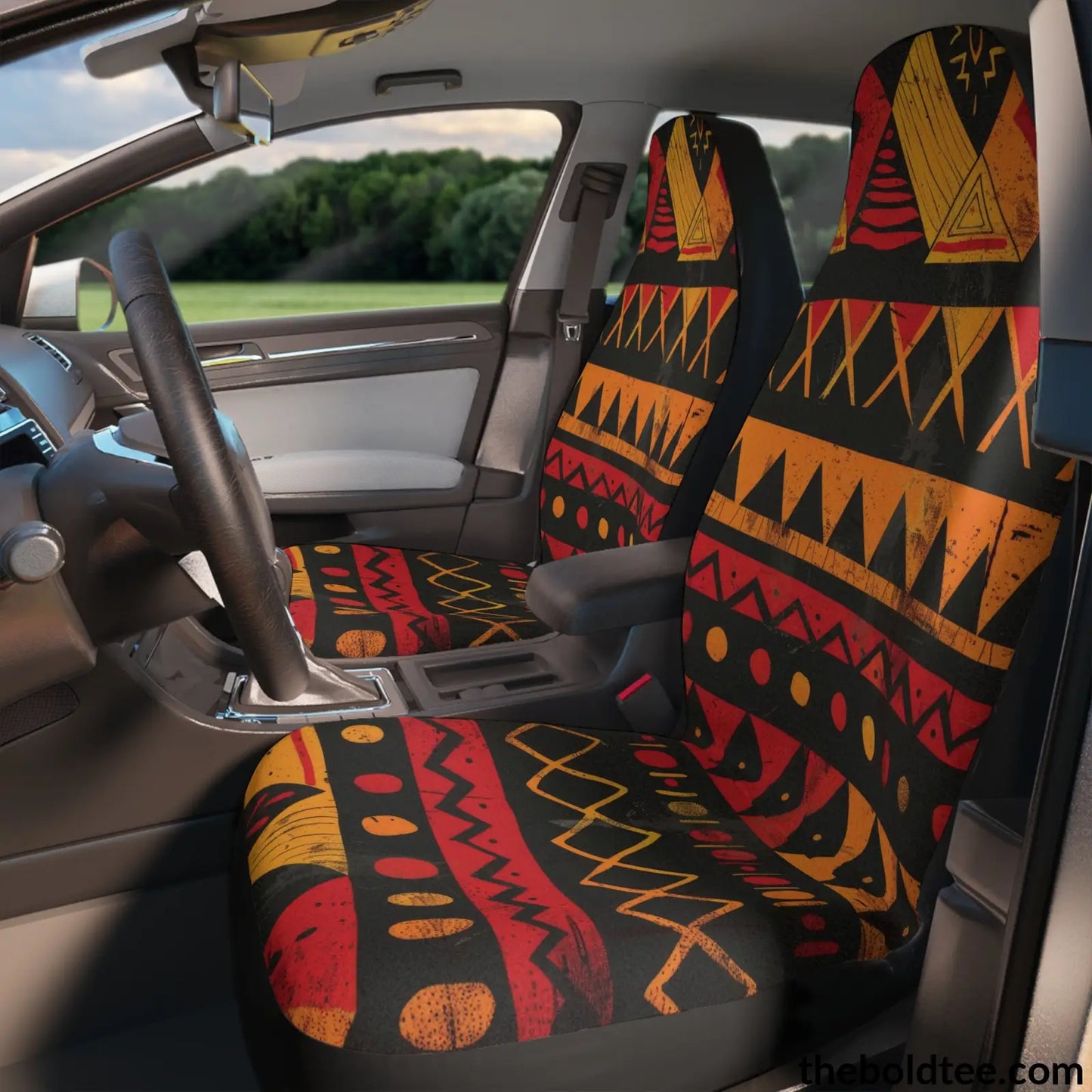 African Tribal Car Seat Covers (2 Pcs.) All Over Prints