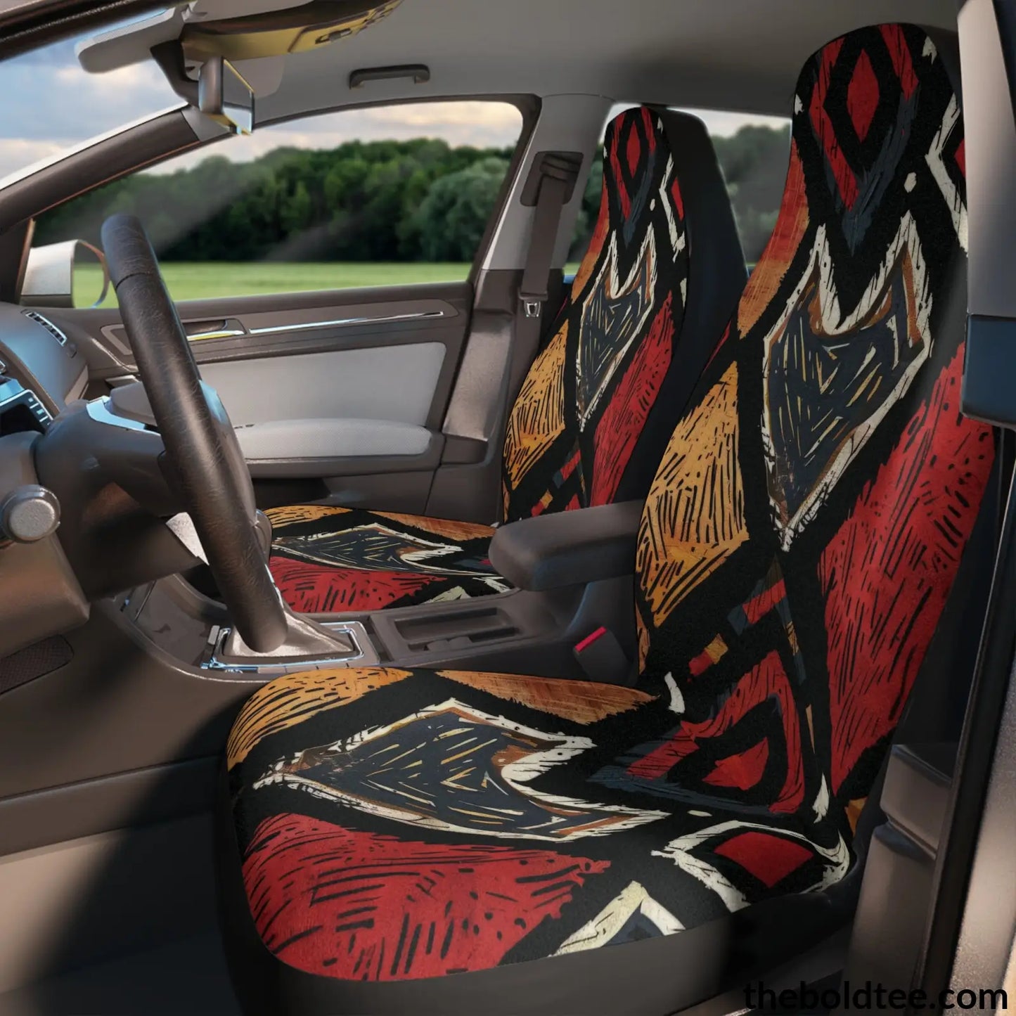 African Tribal Car Seat Covers (2 Pcs.) All Over Prints