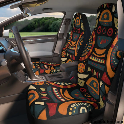 African Tribal Car Seat Covers (2 Pcs.) All Over Prints