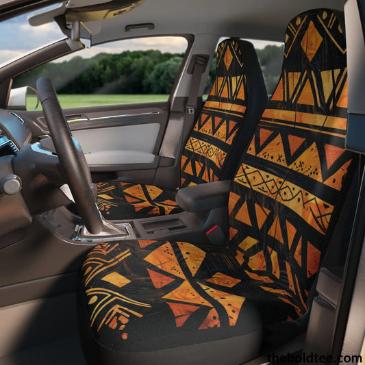 African Tribal Car Seat Covers (2 Pcs.) All Over Prints