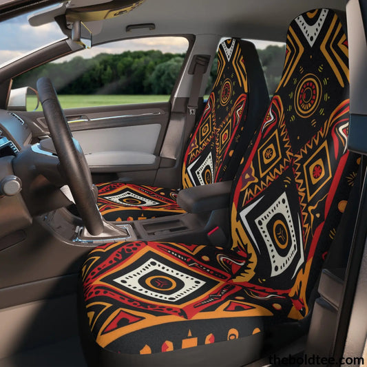 African Tribal Car Seat Covers (2 Pcs.) All Over Prints