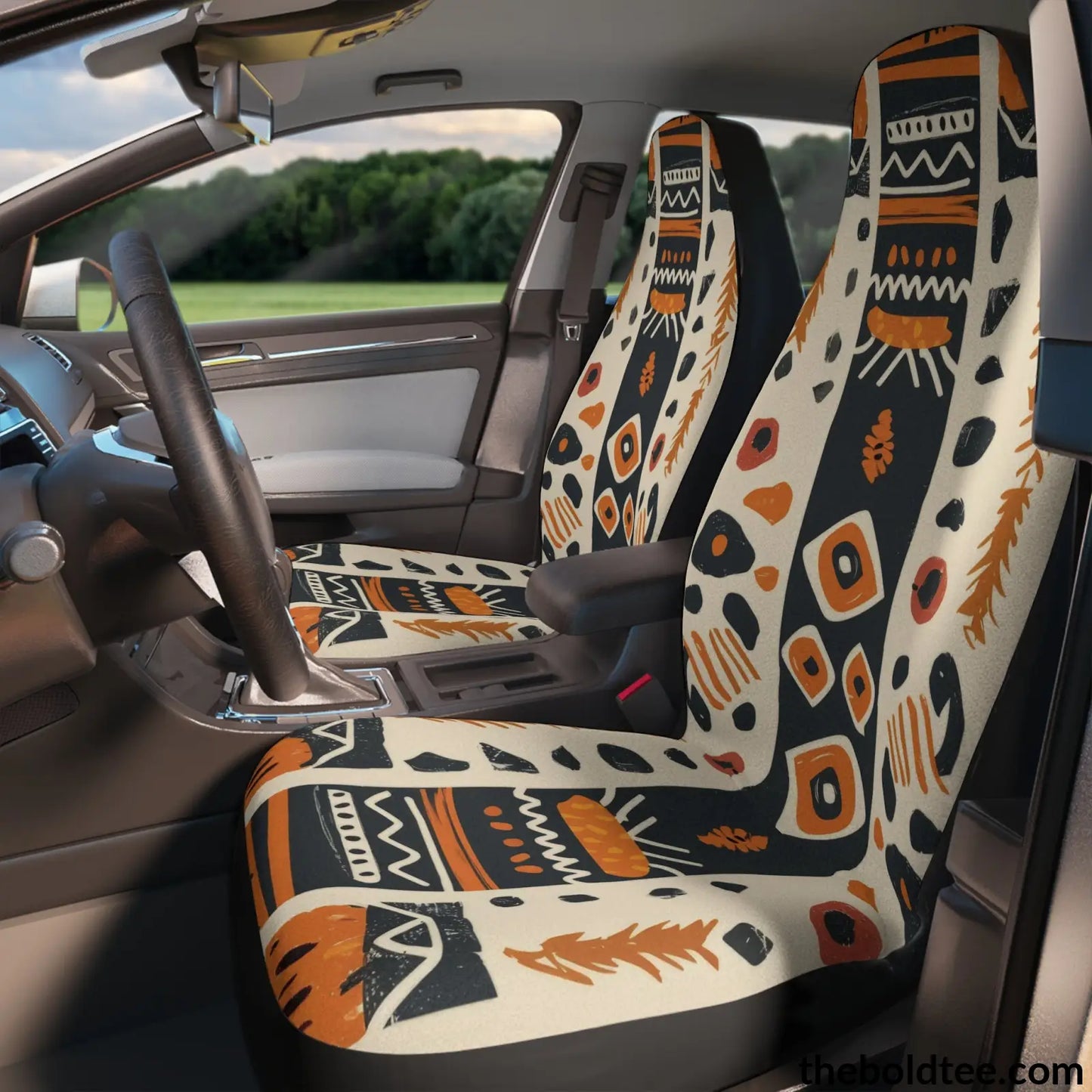 African Tribal Car Seat Covers (2 Pcs.) All Over Prints