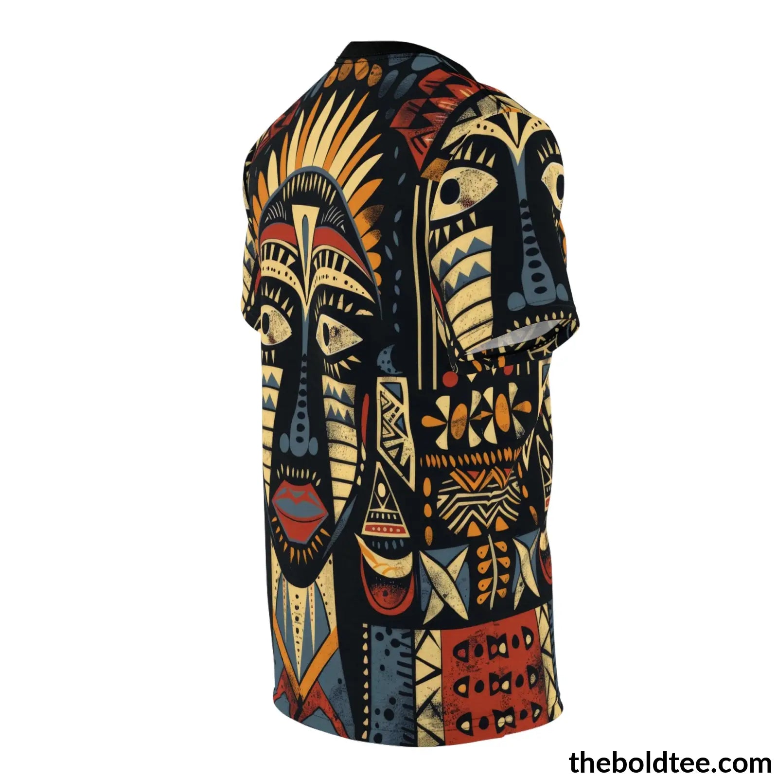 African Tribal Pattern Tee - Premium All Over Print Crewneck Shirt Prints