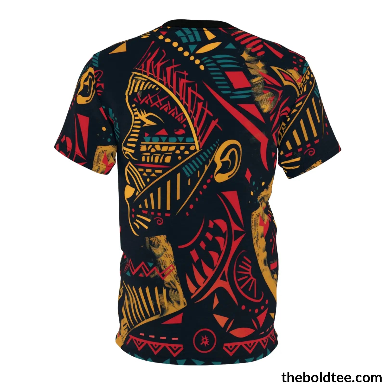 African Tribal Pattern Tee - Premium All Over Print Crewneck Shirt Prints