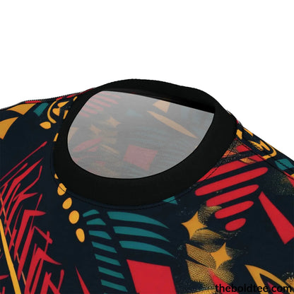 African Tribal Pattern Tee - Premium All Over Print Crewneck Shirt Prints