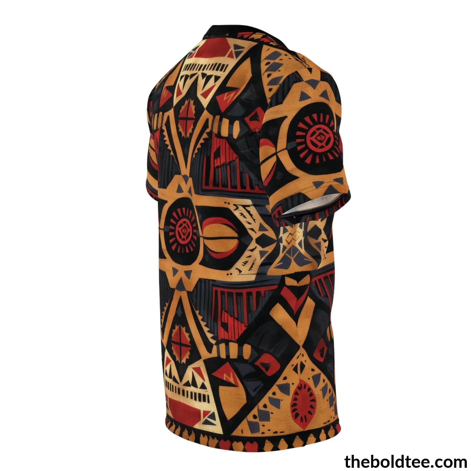 African Tribal Pattern Tee - Premium All Over Print Crewneck Shirt Prints