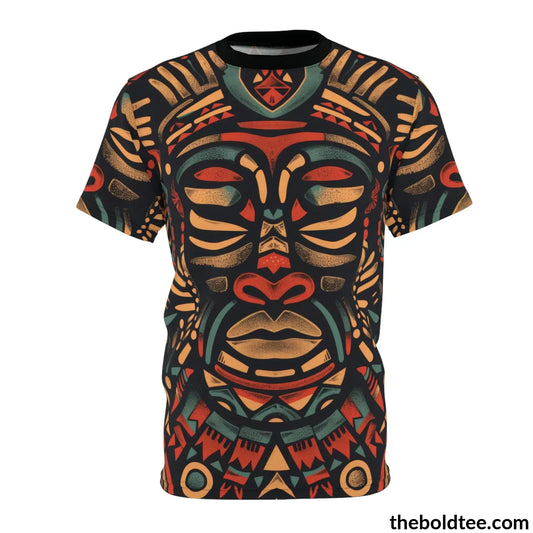 African Tribal Pattern Tee - Premium All Over Print Crewneck Shirt S Prints