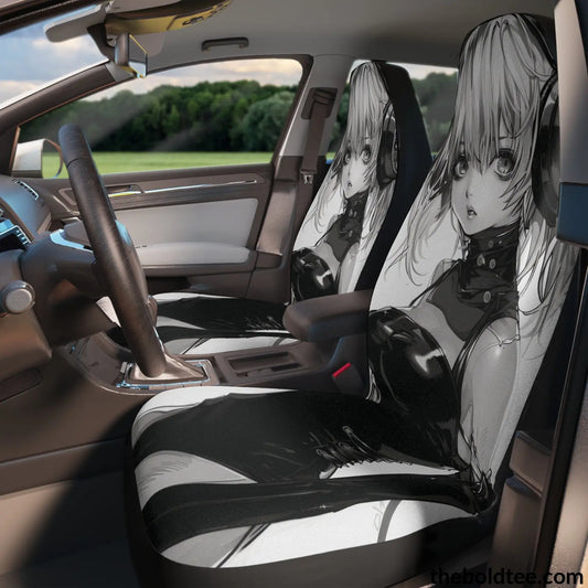 Anime Girl Car Seat Covers (2 Pcs.) All Over Prints