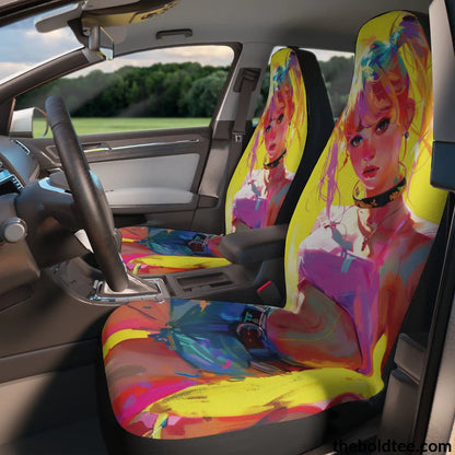 Anime Girl Car Seat Covers (2 Pcs.) All Over Prints