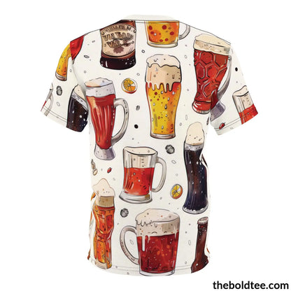 Beer Tee - Premium All Over Print Crewneck Shirt Prints