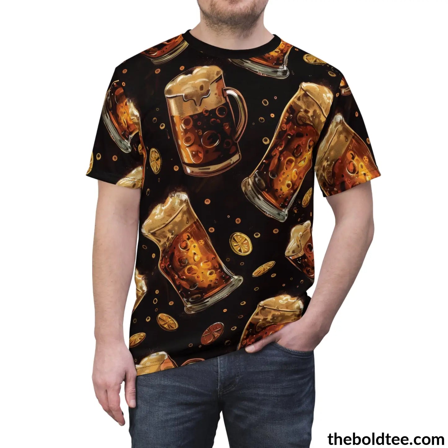 Beer Tee - Premium All Over Print Crewneck Shirt Prints