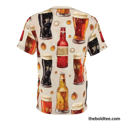 Beer Tee - Premium All Over Print Crewneck Shirt Prints