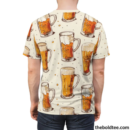 Beer Tee - Premium All Over Print Crewneck Shirt Prints