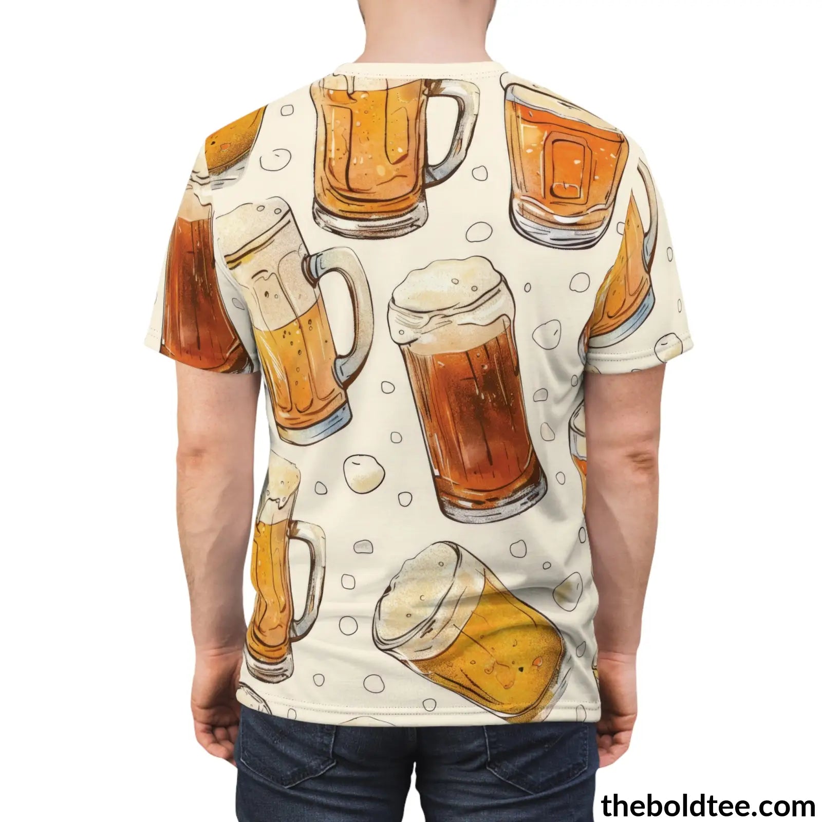 Beer Tee - Premium All Over Print Crewneck Shirt Prints