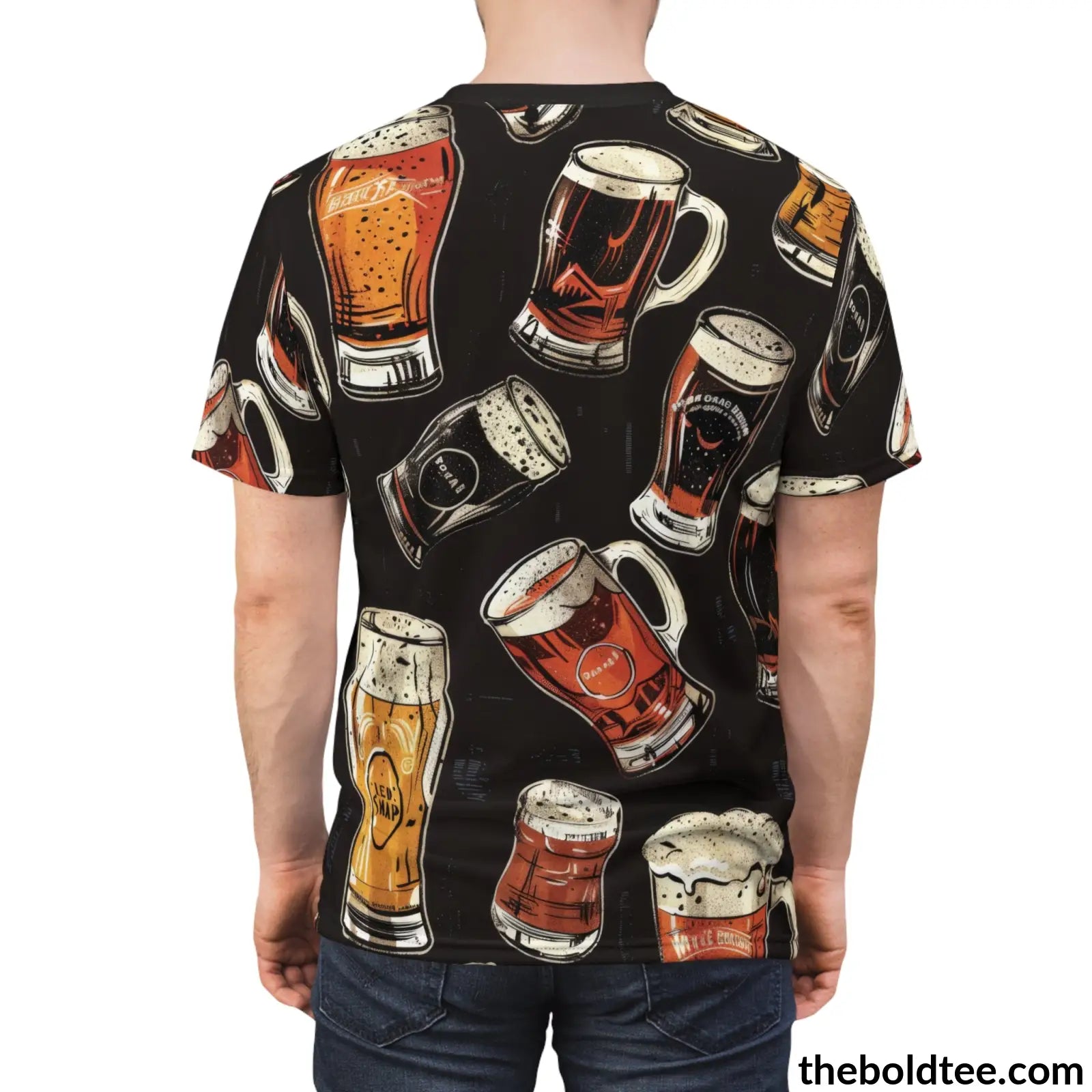 Beer Tee - Premium All Over Print Crewneck Shirt Prints