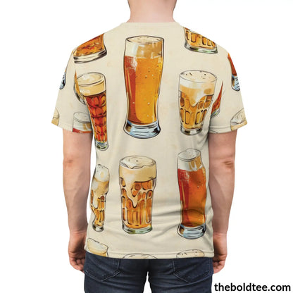 Beer Tee - Premium All Over Print Crewneck Shirt Prints